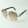 Designer endless diamond sunglasses 3524026 with black buffalo horn legs glasses Direct s size 18-140mm226a