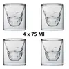 4 PCS 75 ml verres à vin crâne whisky verre double fond tasse S tasse en verre pour bière vin tasse 250 ml brandy cocktail verre tasse X02265