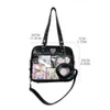 Cosmetic Bags Cases Japanese Harajuku Itabag Girls Transparent Bag with Coin Purse Student Handbags 231208