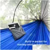 Hängmattor Pop-up Portable Cam Hammock med Myggnät och solskydd Parachute Swing Hammocks Rain Fly Canopy Drop Delivery Home Gar DH1S3