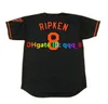 Throwback Cal Ripken Jr. Cooperstown Baltimores Baseball Jersey Frank Brooks Robinson Andy Rutschman Surhoff Boog Powell Eddie Murray Earl Weaver McNally Size S-4XL