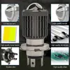 Nowy 1 -częściowy H4 BA20D LED Motorcycle Reflight żarówki 6000LM 12W CSP CHIPS Rybeye wypukły soczewki reflektorów Dual Kolor White Yellow