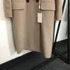 Cappotto di lana soprabito firmato da donna Felpa con cappuccio a maniche lunghe Giacca di lana bavero Giacca a vento cintura design fodera logo moda Cappotto caldo 8 dicembre Nuovi arrivi