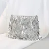 Sacs de soirée Design de mode pochette sac à main argent paillettes sacs à main strass gland sacs de soirée femmes élégant sacs à bandoulière brillant sac de fête 231208