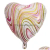 Party Decoration 18Inch Agate Foil Balloon Painting Marble Ball Colorf Cloud Aluminum Inflatable Balloons Wedding Xmas Decor Baby Sh Dhv5X