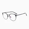 Qualité Cat Eye Femmes Lunettes de soleil Cadres Hommes EyeFrames Rétro Grand Cercle Prescription Lunettes Femme Métal Lunettes Optiques Plein R319h