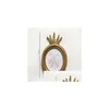 Cadres et moulures Couronne d'or européenne Po cadre créatif résine photo bureau luxe pour mariage maison décorative cadeau artisanat Sh190 Dhil9