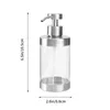 Flüssigseifenspender aus Edelstahl 304 und schäumendem Acryl, manuell, transparent, für Küchen- und Badezimmerarbeitsplatten