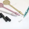 Raquete de tênis realista, 4 unidades, estilo badminton, caneta neutra, tomada de água, material escolar para estudantes