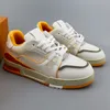 2024 Designer Virgil Trainer Casual Chaussure Low Sneaker Noir Blanc Panda Mode Lows Top Chaussure Plate-forme En Cuir Sloe Caoutchouc Hommes Femmes Marche En Plein Air Taille 36-45