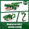 Fordonsleksaker heta! Creative 4 in 1 Animals Building Set Owl Shark Crocodle Tiger to Animal Figure Toys Födelsedagspresenter för barns pojkar Giftl231114