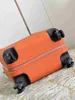 Maleta de equipaje con relieve naranja para hombre, Maleta de equipaje de diseñador de lujo, bolsa de equipaje de viaje para mujer, rueda Universal