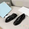 Designer Shoes Metallic Leather Loafers Crystal Embellished Satin Loafer Monolith Triangle Black Shoes Platform Sneakers Heels Lofers 55