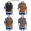 Gilets pour hommes Gilet rétro pour hommes Slim Fit Gilet de mariage Costume d'affaires Vintage Mode Sans manches Noir Gris Marron Café