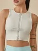 Reggiseni con gilet da donna per abbigliamento da yoga con cerniera frontale Lingerie sexy antiurto ad alta resistenza