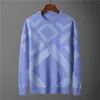 46 slags val tröja 2023 Autumn Mens tröja Kläder Pullover Slim Fit Knit Casual Sweatshirt Geometry Color Print Male Fashion Woolly Jumper