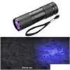 Lampes de poche Torches Lampe de poche Uv 21Led 12Led Lumière 395400Nm LED Linterna Torch Traviolet Black Lamp3676307 Drop Delivery Sports Outdo Dh8X0