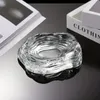 Cinzeiro estilo ondulação de água de 1 unidade, cinzeiro de vidro de cristal, presentes de decoração de escritório tipo terraço, prêmios, presentes, presentes de aniversário, para decoração de escritório de mesa de sala de casa