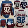 Hockey sur glace pour hommes 8 Cale Makar Jerseys 29 Nathan Kinnon 92 Gabriel Landeskog Mikko Rantanen Joe Sakic Peter Forsberg Bury Blue White Re