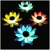 Outra iluminação LED Solar Mticolor Lotus Luz Rgb À Prova D 'Água Ao Ar Livre Piscina Flutuante Noite Matic On / Off Garden Party 10159 Drop Delive DHCPL