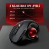 Möss Bluetooth Mouse laddningsbara 2,4 g USB trådlösa möss Ergonomisk trackballmus för dator 1000 1600 1800 DPI 231208