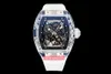 Sonic RM35-01 Watch har ett allt-i-ett-rörelsefodral med Crystal Glass Material Sapphire Crystal Mirror Dual Anti-Glase Effect Natural Rubber Band