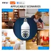 Telecamere Dome Tuya Smart Home 2.4G E27 Lampadina Telecamera di sorveglianza Wifi Telecamera di sorveglianza notturna HD Video sorveglianza di sicurezza Supporta audio bidirezionale Movimento mobile 231208