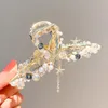 Akcesoria do włosów do włosów Pearl Tassel Hair Hair Claw Starfish Hair Hair Fryzura Barrette Alloy Hair Spin Clip Crab Hanfu Accessori dla dziewczynki 231208