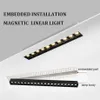 Faretto a LED a griglia lineare senza montatura Nessun design di illuminazione principale Moderno 5W 10W 20W Lampada da installazione incorporata magnetica Apparecchio3124