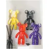 Novità Giochi Fluido Orso Set fatto a mano Fai da te Iti Bearbrick Statua Manuale Genitore-bambino Giocattoli Pittura Violenta Scpture Home Decor Drop Del Dhsgx