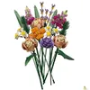 Bloques Bloques Ramo De Flores Silvestres Compatible 10313 Flores Artificiales Constructor Pieza Botánica Para Aniversario Cumpleaños Gota Entregar Dhzr4