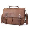 Briefcases Leather Satchel Purse Pack with Handle Shoulder Tote Bag Messenger Handbag for Office and Travel 231208