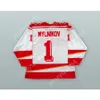 Personalizzata SERGEI MYLNIKOV 1 UNIONE SOVIETICA CCCP SQUADRA NAZIONALE BIANCA HOCKEY MAGLIA NUOVA Cucitura superiore S-M-L-XL-XXL-3XL-4XL-5XL-6XL