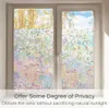Wall Stickers 3D Frosted Window Film Privacy Static Cling Non Adhesive Film Stained Glass Vinyl Film Sun Blocking Window Sticker Decoration 231208