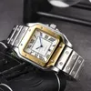 43mm時計男性のビジネスウォッチ長方形の石英軍事時計防水光明るい革のカジュアルモーダ時計
