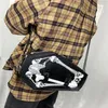 Evening Bags Fashion Black Pu Leather Shoulder Bag With Skull Coffin Casket Shaped Clutch Chain Strap Gothic Purse For Women Handb227b