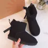 Mini Designer Enkel Sneeuw Kinderen Kinderen Australië Stijl Echt Suède Warme Katoenen Laarzen Schoenen Baby Maat 21-35