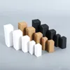 Lagerung Flaschen 50PCS Rechteckige Lippenstift Kosmetik Parfüm Flasche Ätherisches Öl Verpackung Boxen Schwarz Weiß Kraft Papier Box Großhandel