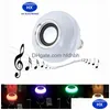 Andra LED -belysning trådlösa Bluetooth 6W -högtalare BB O Musik som spelar med 24 nycklar E27 Remote Control 20st Drop Delivery Lights Holida Dhiwh