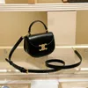 Legal Copy Deisgner Celinss Bags online shop Triumphal Arch genuine leather saddle bag 2023 womens new autumn and winter highend fashion single shoulder tofu carry