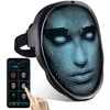 Masque lumineux LED pour Halloween, avec visage Bluetooth Programmable, contrôle par téléphone BT, Messages DIY, 274s
