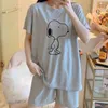 Women's Tracksuits Oversized Summer Short Sleeved Shorts Set Student Korean Version Cute Loose Women Home Clothing Pajamas Suit 2 Piece