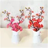 Decorative Flowers Wreaths Simated Wintersweet Artificial Bouquets Home Garden Party Decorations Pography Props Diy Flower Drop Delive Otcjp