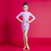 Stage Wear Latin Dance Practice Dress Female Children's Spring And Summer Competition Professional Grade Test Pe