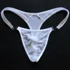 Erotic Mesh See Through Mens Thongs Sexy Button Underwear Bikini Gay G String Jockstrap Tanga T Back Funny Men