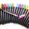 Gelpennen 48 stuks Kleuren Glitter Schets Tekening Kleurpen Markers Gelpennen Set Navulling Rollerball Pastel Neon Marker Kantoor School Briefpapier 231208