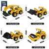 Diecast Model Cars UKBOO Engineering Car Plastic Diecast Vehicle Crane Excavator Bulldozer Forklift Truck City Construction Toys for Boys KidsL231114