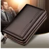 Double Zipper Men Clutch Bags Högkvalitativ PU -läderplånbok MAN Nya plånböcker Male Long Plånbok Purses Carteira Masculina254K