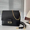 Designer bag classic original high-quality luxury fashion 44930 all-in-one texture is very senior female leather shoulder bag shoulder bag