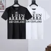 Designer Phillip Plain Slim Fit PP Pleins Men's designer T-shirt Designer Philipps Fashion Men Casual Rhinestone Short Sleeve Round Neck Shirt Tee Sk 676